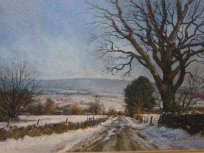 Appraisal: J ALEC PEARSON Lane Near Bolton Abbey Winter signed pastel