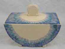 Appraisal: A Clarice Cliff dish and cover of semi-circular form x