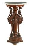 Appraisal: PEDESTAL - Circa - marble top carved wooden figural pedestal