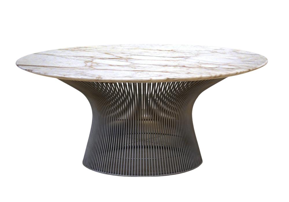 Appraisal: VINTAGE MARBLE TOP WARREN PLATNER TABLE FOR KNOLLWarren Platner American