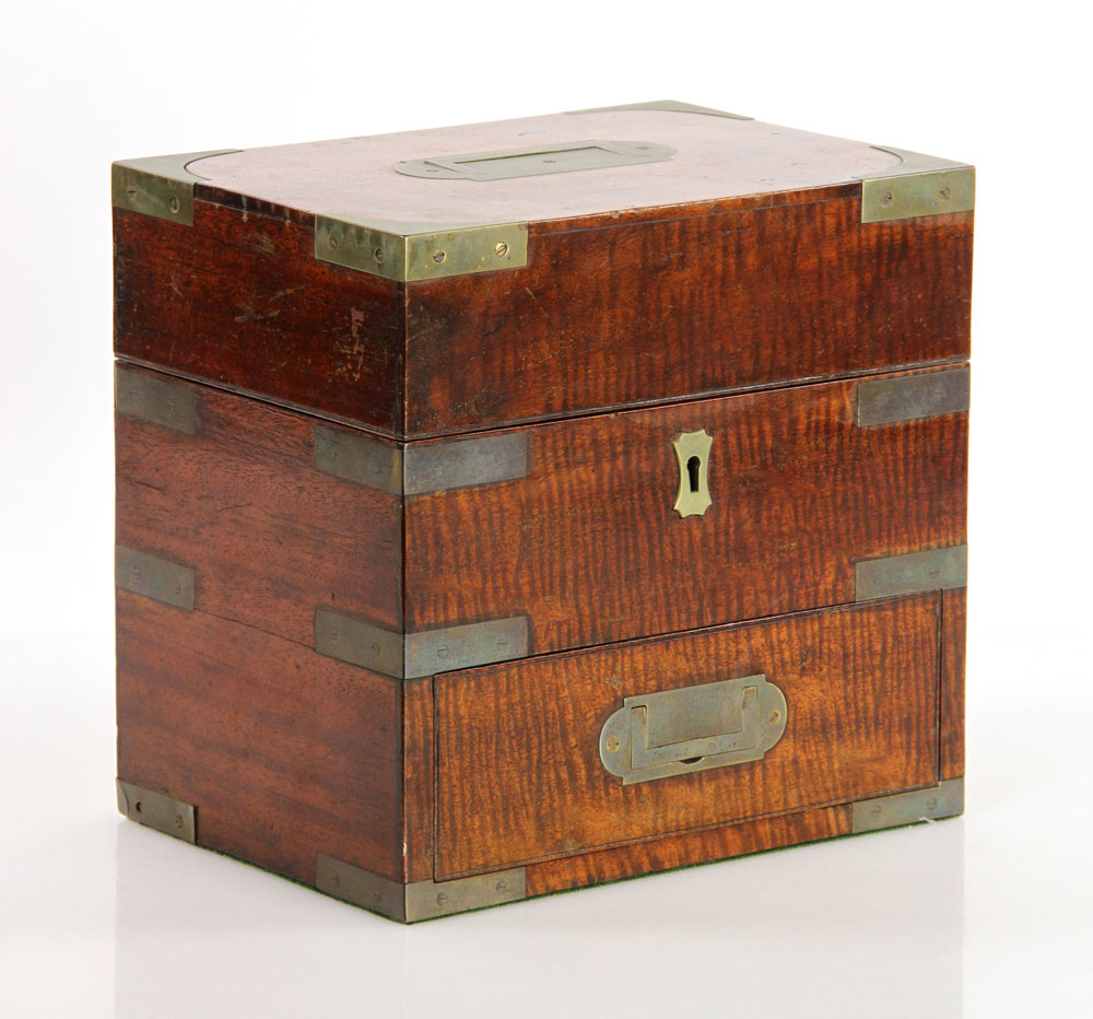 Appraisal: - th C English Mahogany Apothecary Box th century English