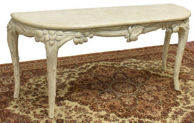 Appraisal: Demilune console table attributed to the Platt Collection late th