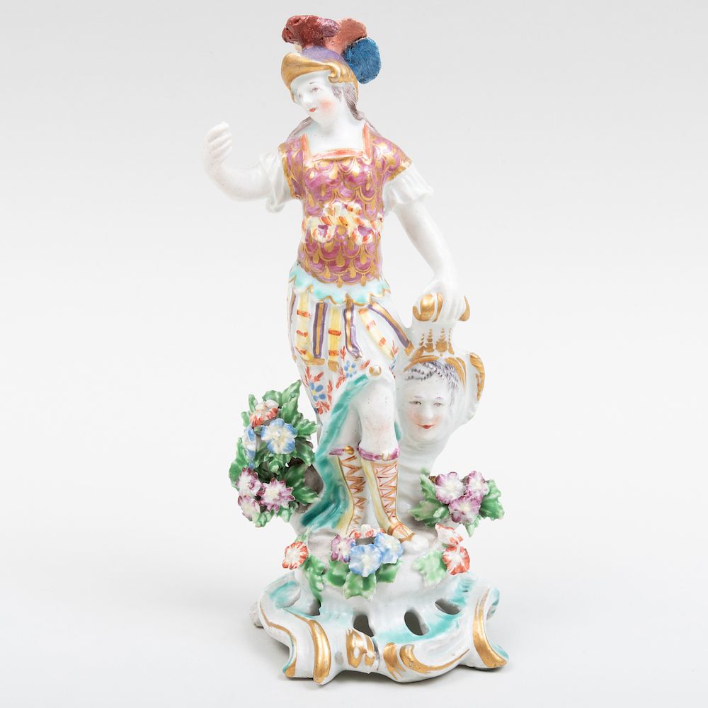 Appraisal: Bow Porcelain Figure of Minerva Iron red painted mark to