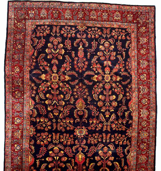 Appraisal: A Mohajeron Sarouk Central Persia circa size approximately ft in