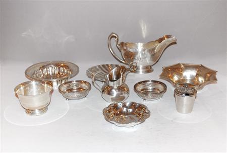 Appraisal: Miscellaneous Group of American and Continental Silver Table Articles Estimate