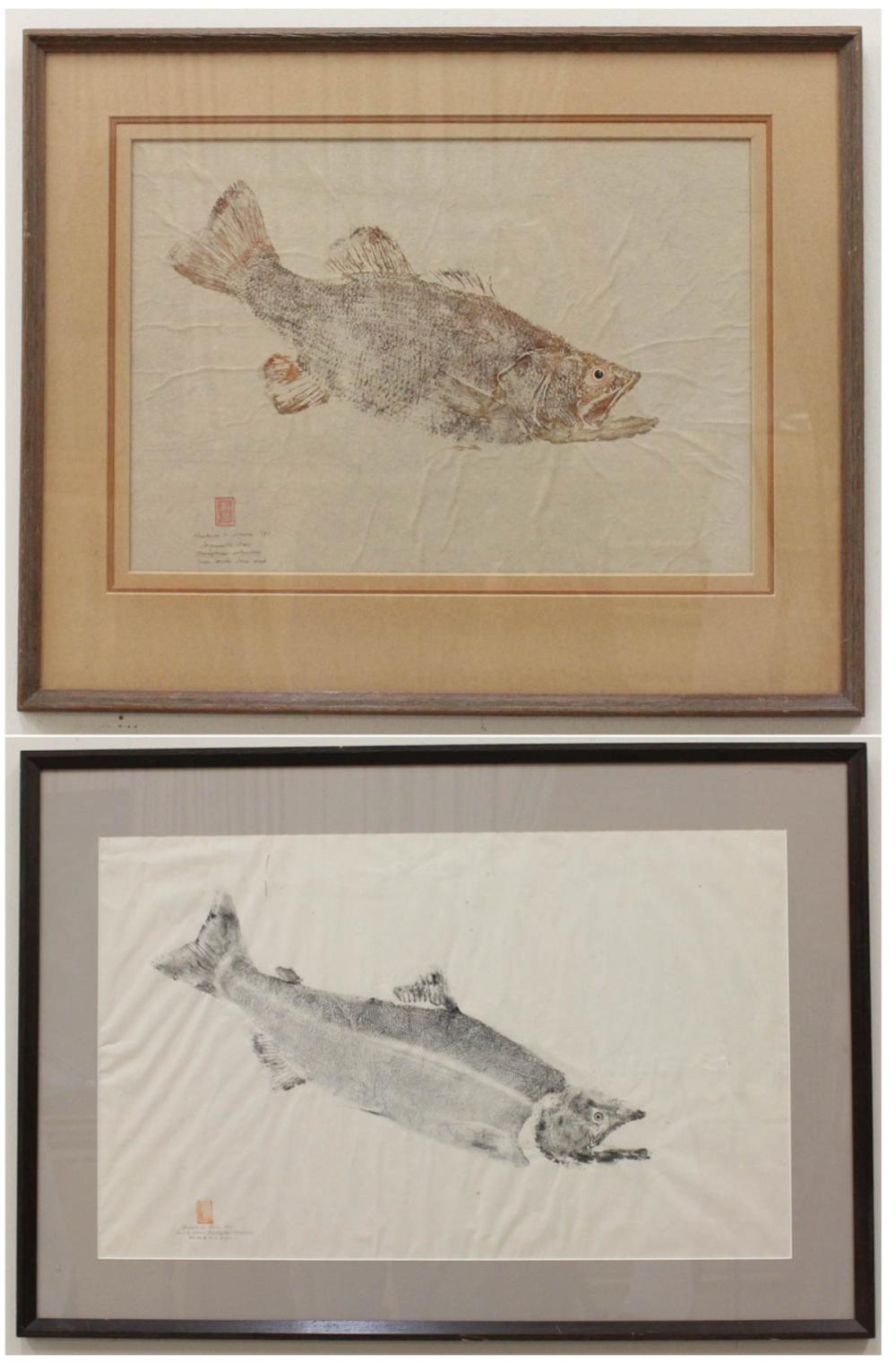 Appraisal: CHRISTOPHER M DEWEES United States st century two gyotaku fish