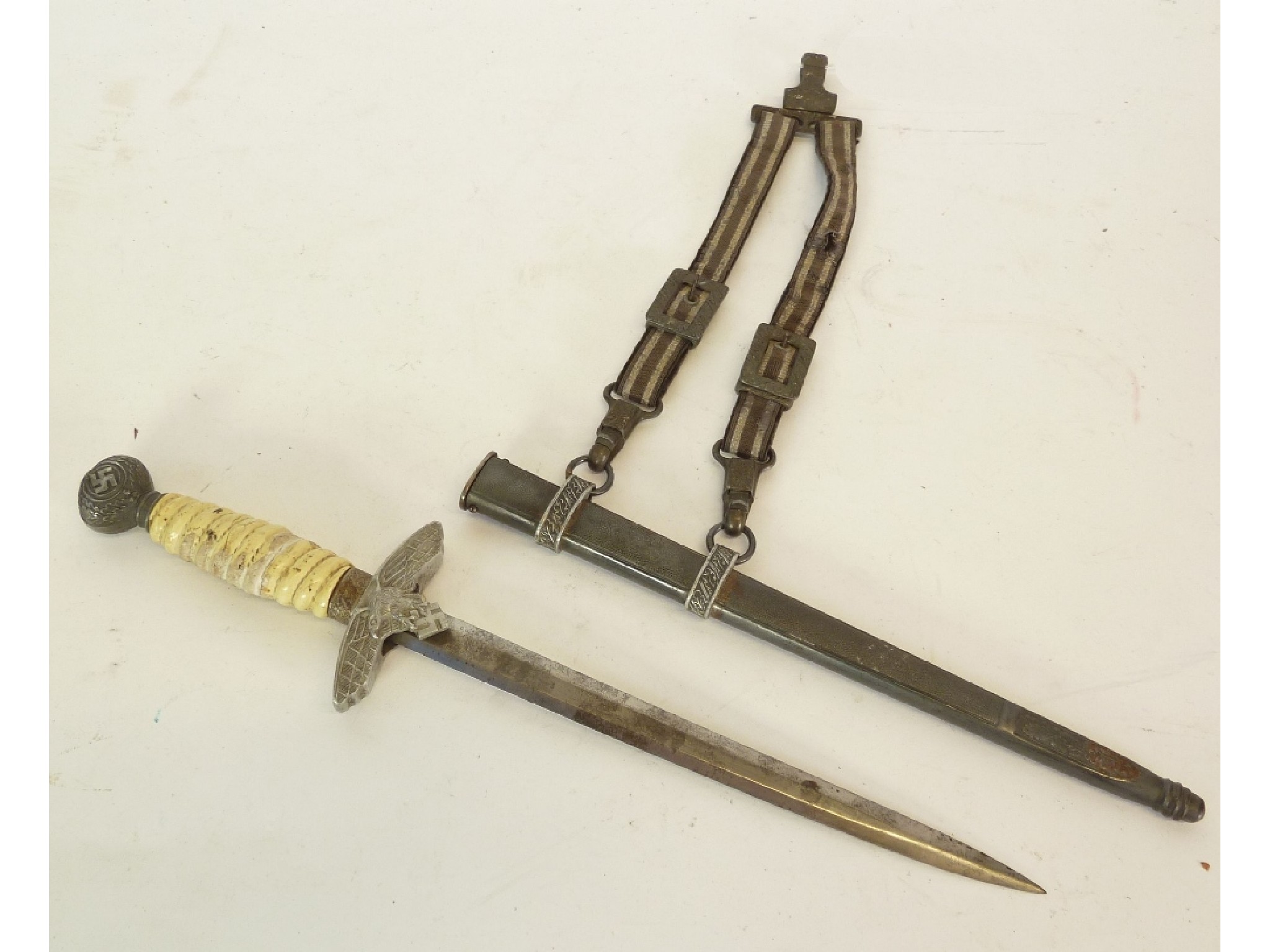 Appraisal: GERMAN THIRD REICH REGULATION FLYING OFFICER'S DAGGER CIRCA the double