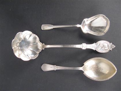 Appraisal: American sterling silver serving pieces Comprising of a Gorham parcel