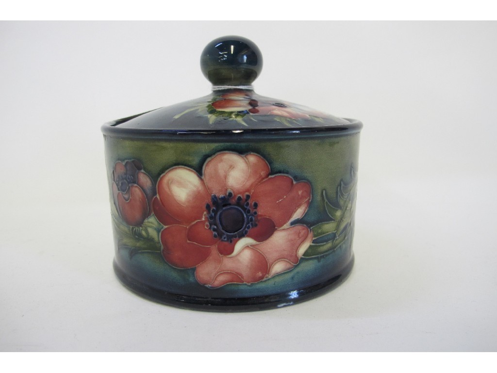 Appraisal: Moorcroft anemone pattern bowl and cover