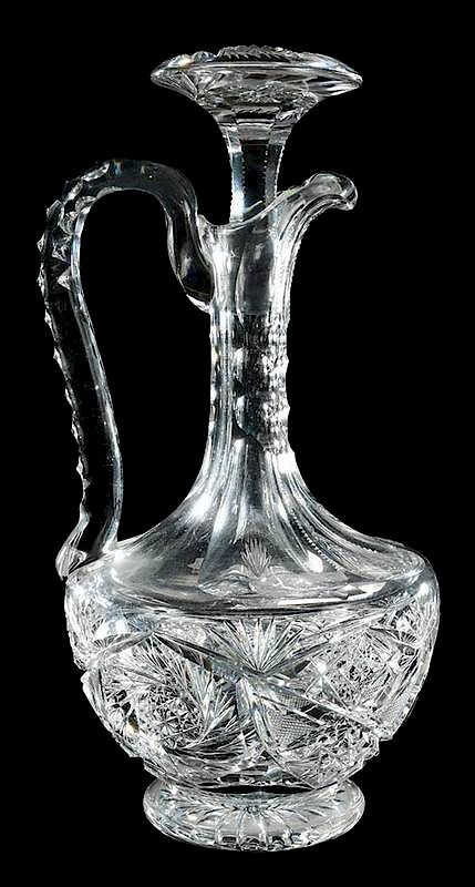 Appraisal: Cut Glass Quaker City Claret Decanter Whirlwind in Provenance Private