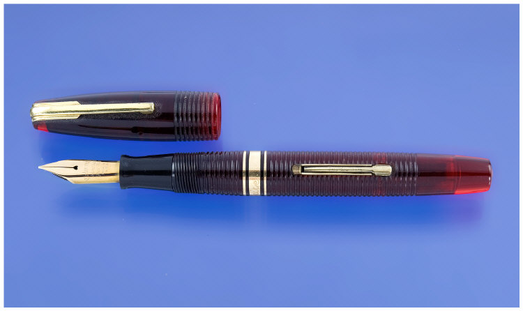 Appraisal: Watermans Hundred Year Pen in ribbed burgundy Early production with