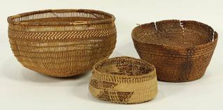 Appraisal: lot of Native American basketry group lot of Native American