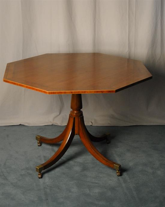 Appraisal: A Baker Furniture Breakfast Table walnut veneers and mahogany banded