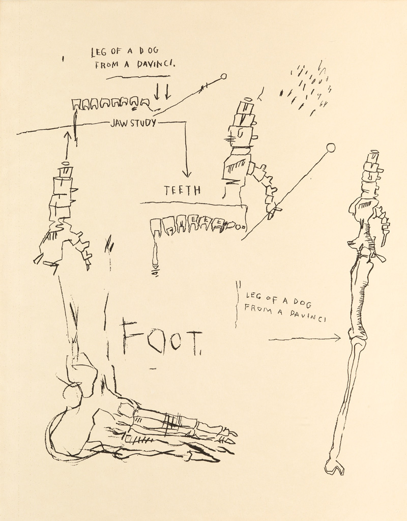 Appraisal: JEAN-MICHEL BASQUIAT - Leg of a Dog from Da Vinci