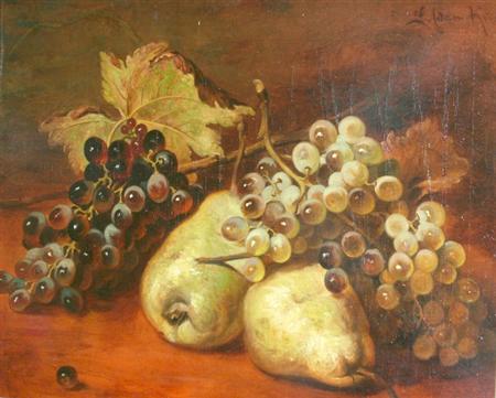 Appraisal: Ludwig Adam Kunst German circa - Still Life with Pears