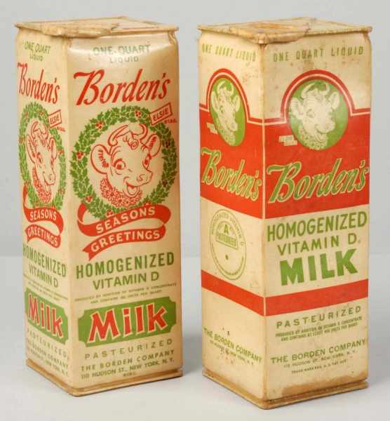 Appraisal: Lot of Borden's Wax Coated Milk Cartons Description s Great