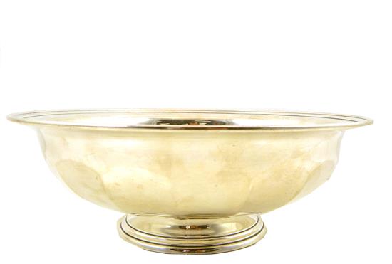 Appraisal: SILVER Towle sterling silver footed bowl ribbed interior marked sterling