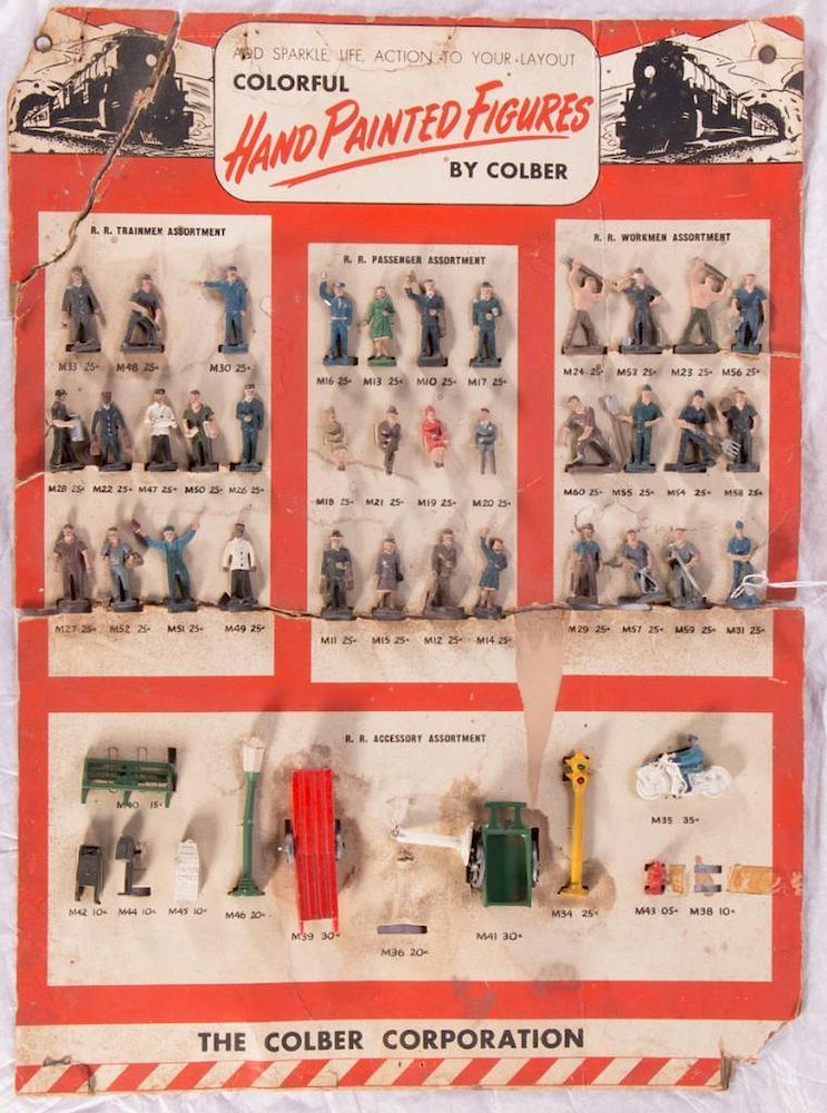 Appraisal: Colber Figures Dealer Display Colber dealer display with Colber figures