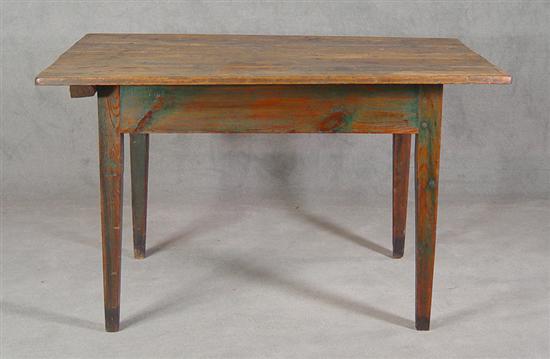 Appraisal: North Carolina Country Work Table Mid th Century Pine and