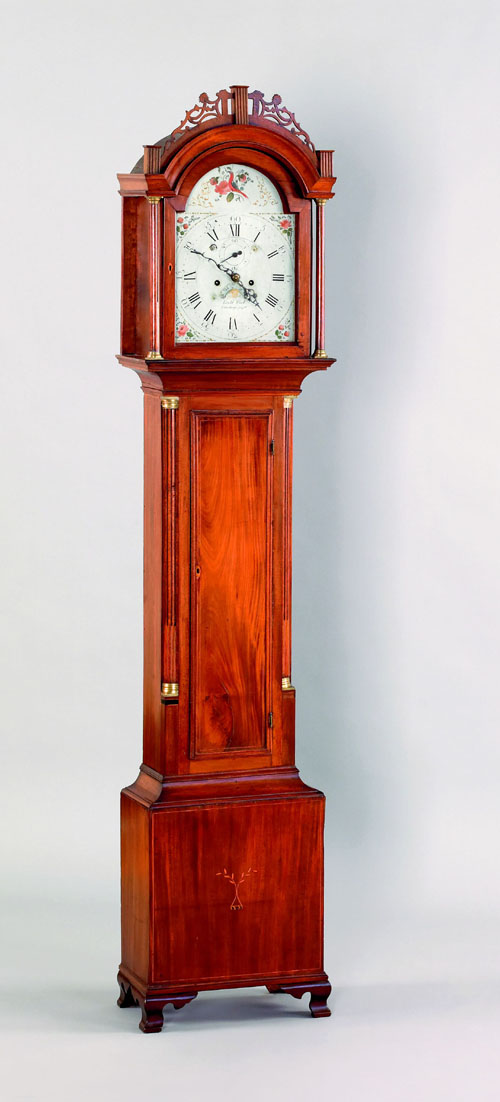 Appraisal: Massachusetts Federal mahogany tall case clock ca with Roxbury case