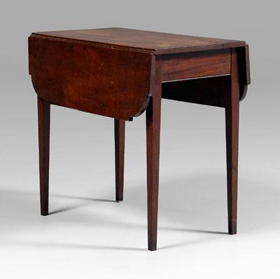 Appraisal: Virginia Federal Pembroke table mahogany with birch and pine secondary