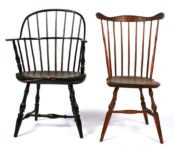 Appraisal: A group of two Windsor chairs height of largest in