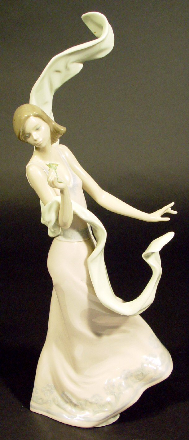 Appraisal: Lladro porcelain figurine 'Wind of Peace' printed factory mark and