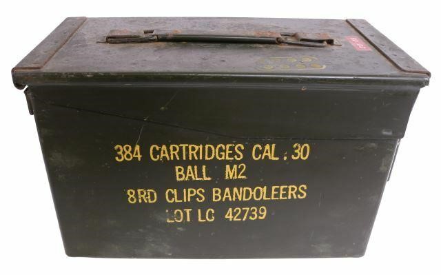 Appraisal: Ammunition rounds Cal Ball M round clips bandoleers housed in