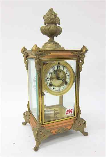 Appraisal: CRYSTAL REGULATOR MANTEL CLOCK Waterbury Clock Co ''Savoy'' model with