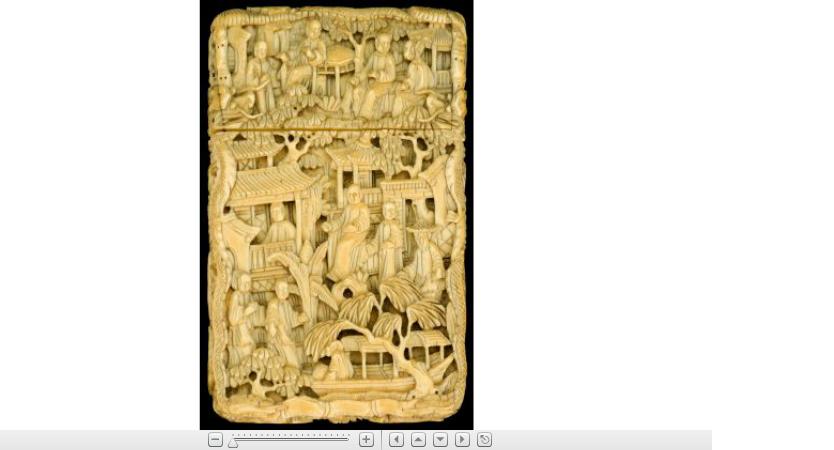 Appraisal: Chinese carved elephant ivory card casecanton th century