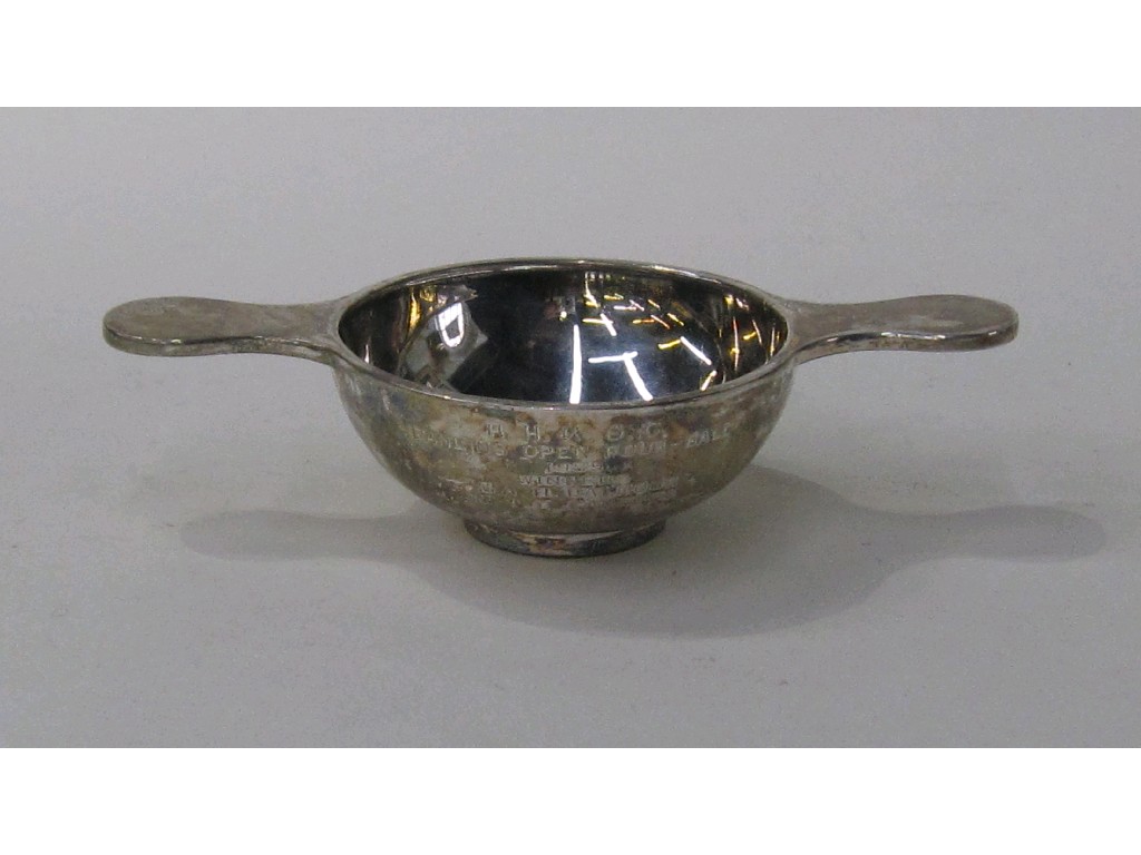 Appraisal: Sterling silver quaich