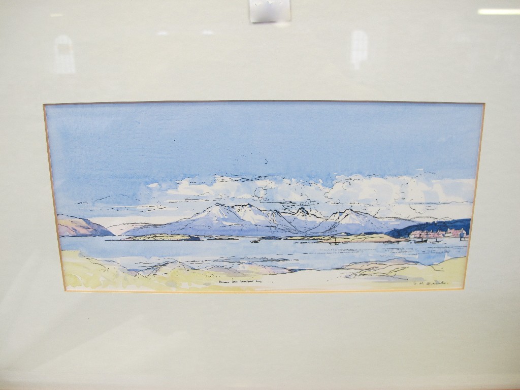 Appraisal: TOM H SHANKS RSW RGI Pen and wash 'Arran from