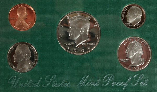 Appraisal: U S Mint Proof Sets w Boxes COAs