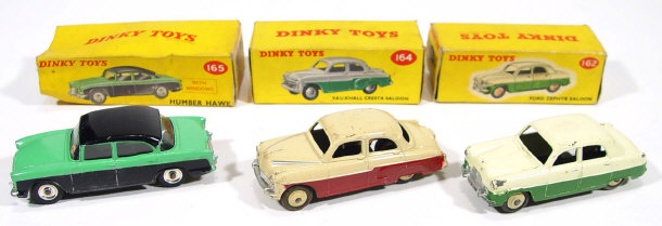 Appraisal: Three boxed Dinky Toys saloon cars Ford Zephyr saloon Vauxhall