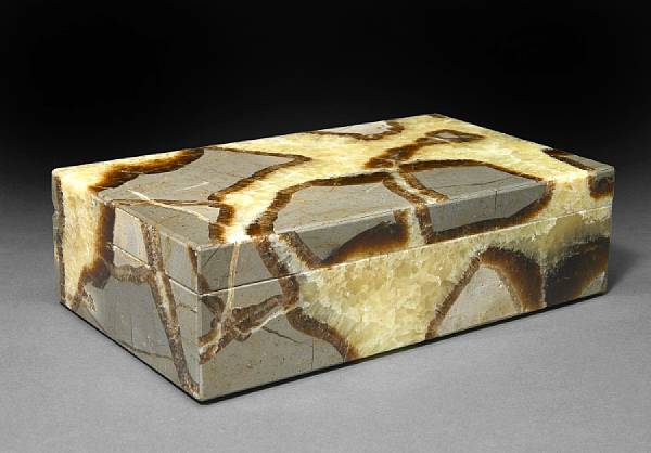 Appraisal: Septarian Box Fabricated in Florence Italy Septarian is typically formed