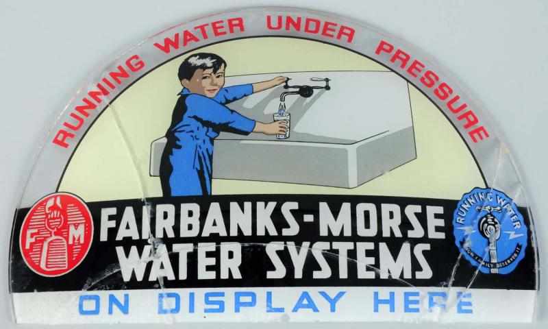 Appraisal: Fairbanks Morse Water Systems Reverse Glass Lens For Taxi Cab