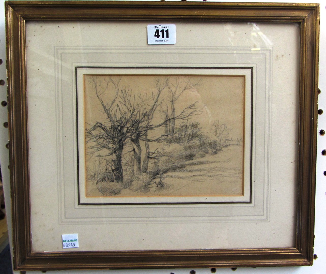 Appraisal: Circle of John Constable The hedgerow pencil cm x cm