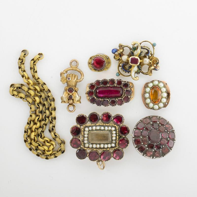 Appraisal: GEORGIAN-VICTORIAN CLASPS JEWERY OTHER FRAGMENTS Condition Report