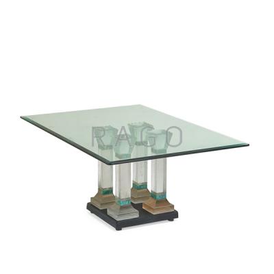 Appraisal: JOHN LEWIS Cast glass dining table Condition Report