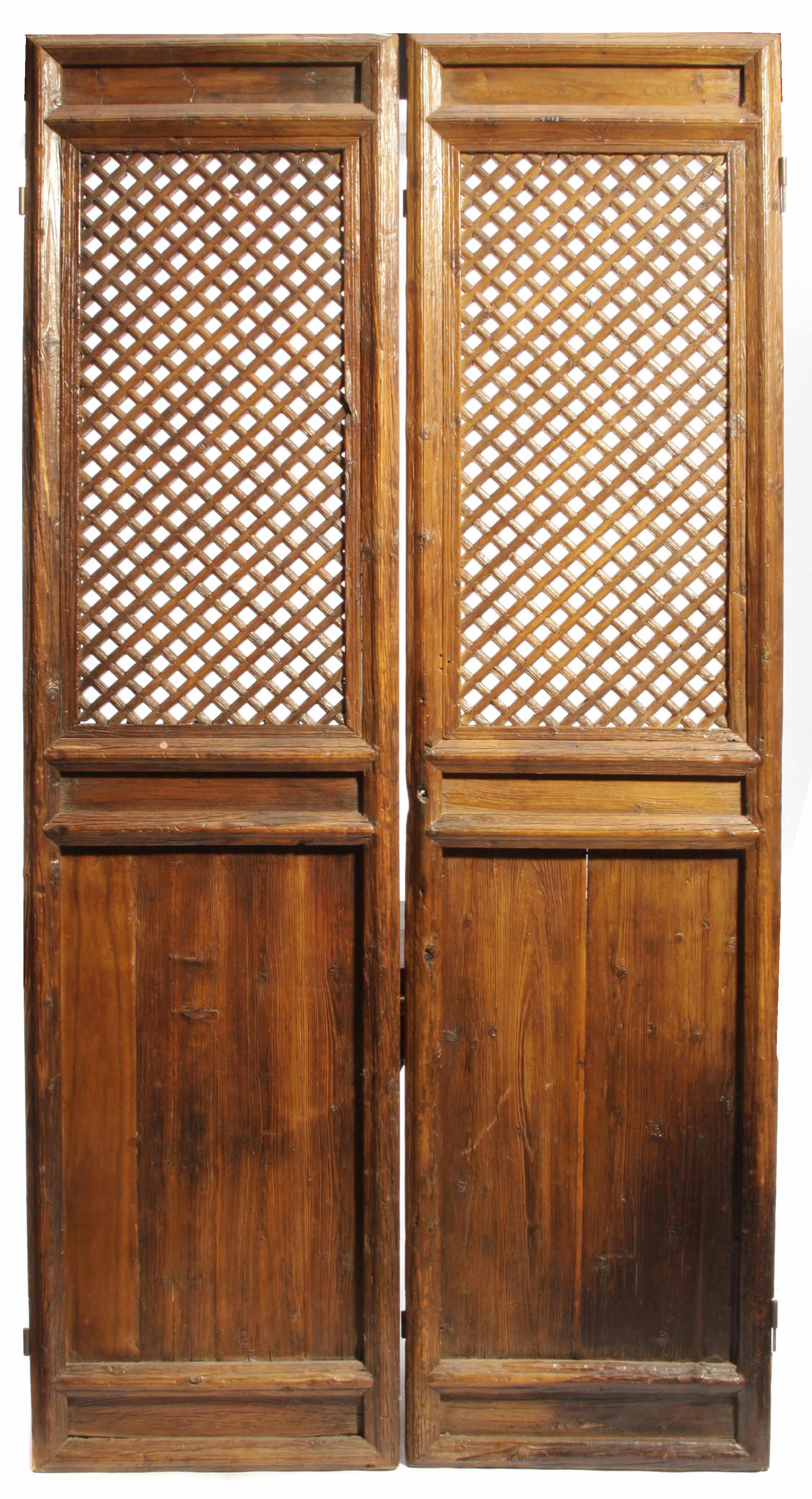 Appraisal: A Chinese mixed wood four fold screen height of each