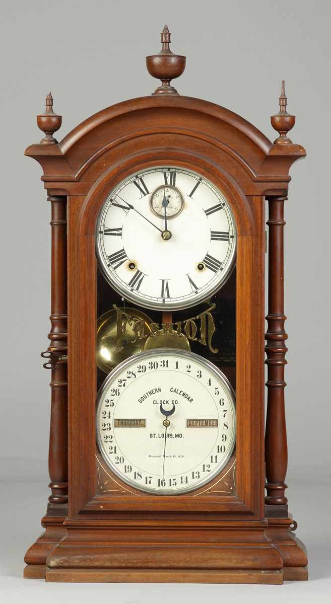 Appraisal: Southern Calendar Clock Co St Louis MO Fashion Clock Walnut