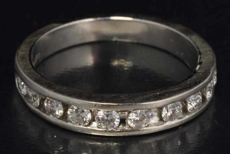 Appraisal: Platinum Diamond Ring Description Diamonds ctw Stones halfway around band