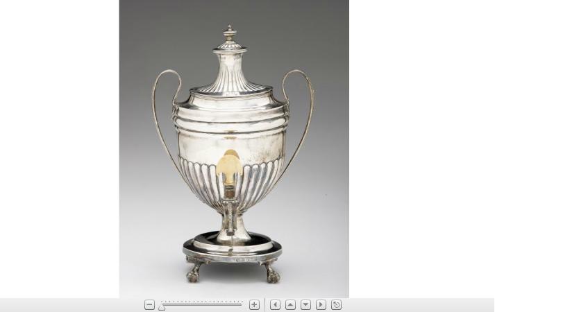 Appraisal: George III silver hot-water urnsheffield -