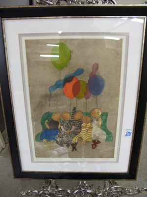 Appraisal: GRACIELA BOULANGER Bolivia born An original serigraph Five children with