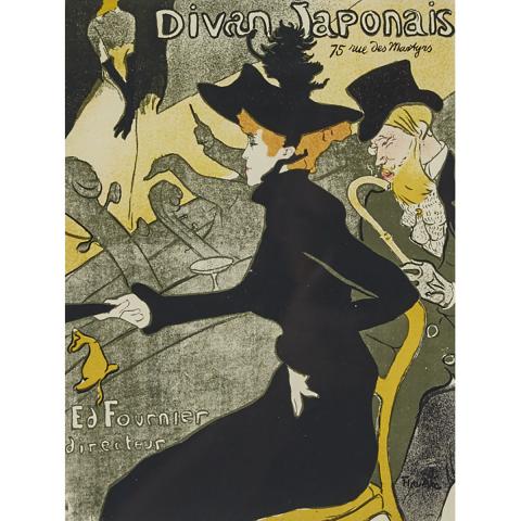 Appraisal: Henri de Toulouse-Lautrec - DIVAN JAPONAIS ADRIANI French Colour lithograph