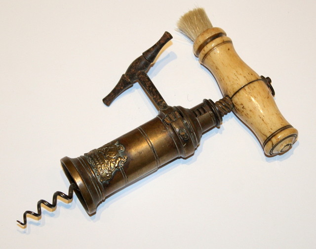 Appraisal: A VICTORIAN RACK AND PINION DOUBLE ACTION CORKSCREW with a