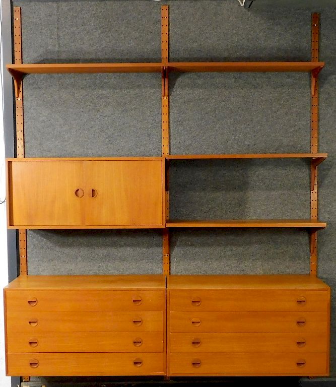 Appraisal: Hansen Guldborg Danish Modern Floating Wall Unit Hansen Guldborg Denmark