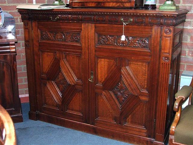 Appraisal: A LATE TH CENTURY FRENCH WALNUT AND OAK SIDE CABINET