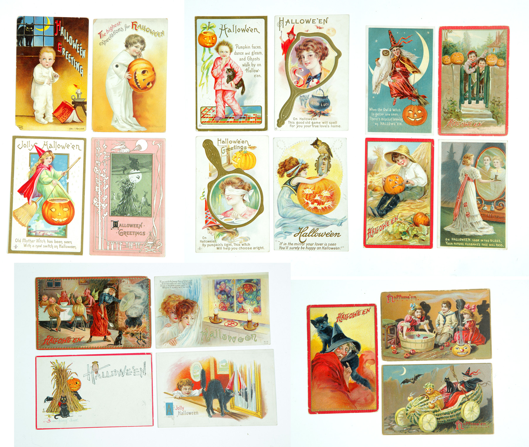 Appraisal: COLLECTION OF HALLOWEEN POSTCARDS American and German st quarter- th