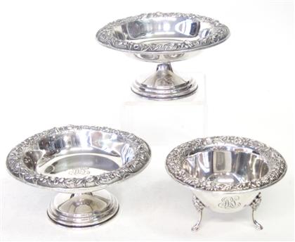 Appraisal: Three sterling silver compot ess kirk son baltimore md th